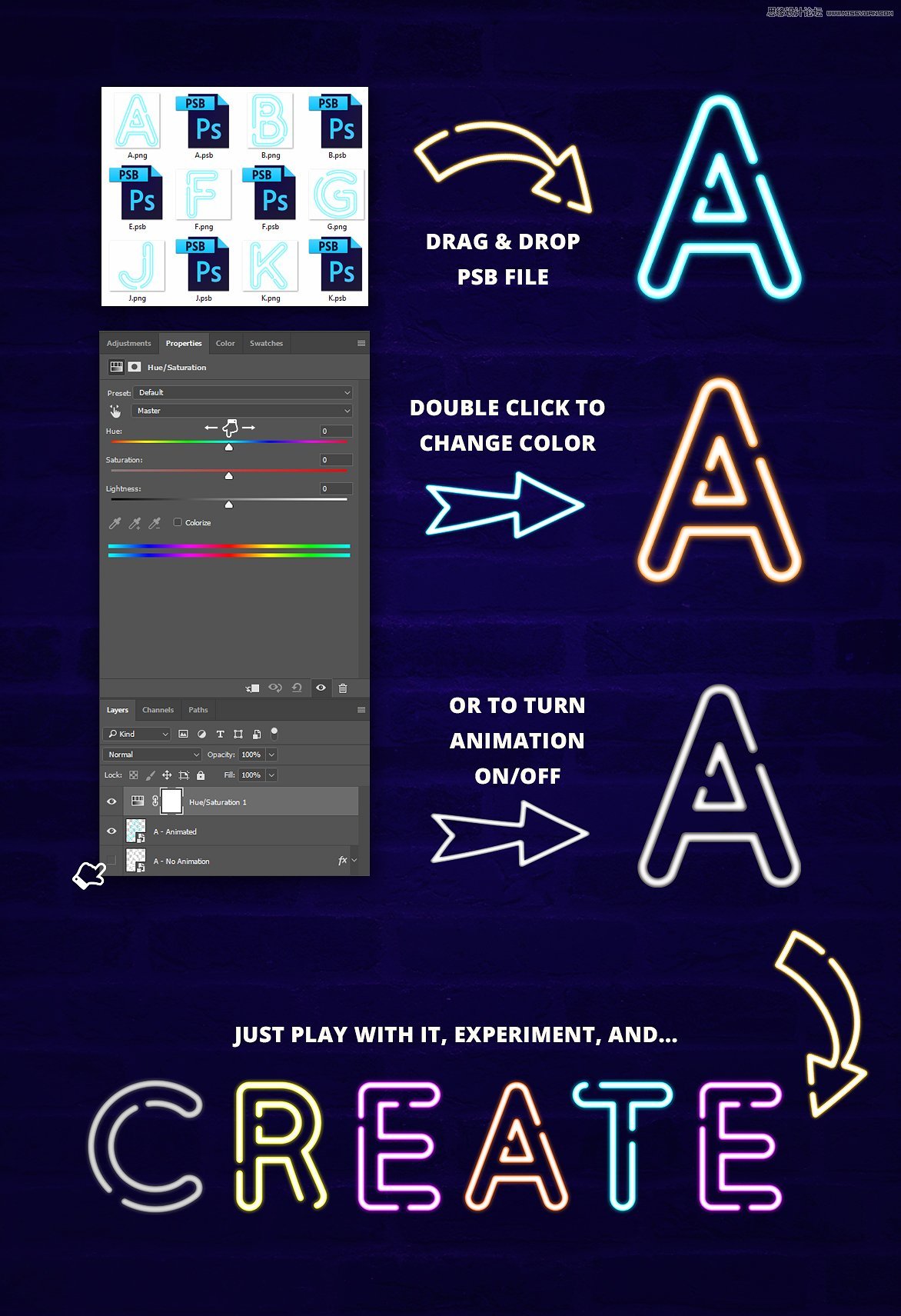 好看又免費的霓虹燈字體免費下載