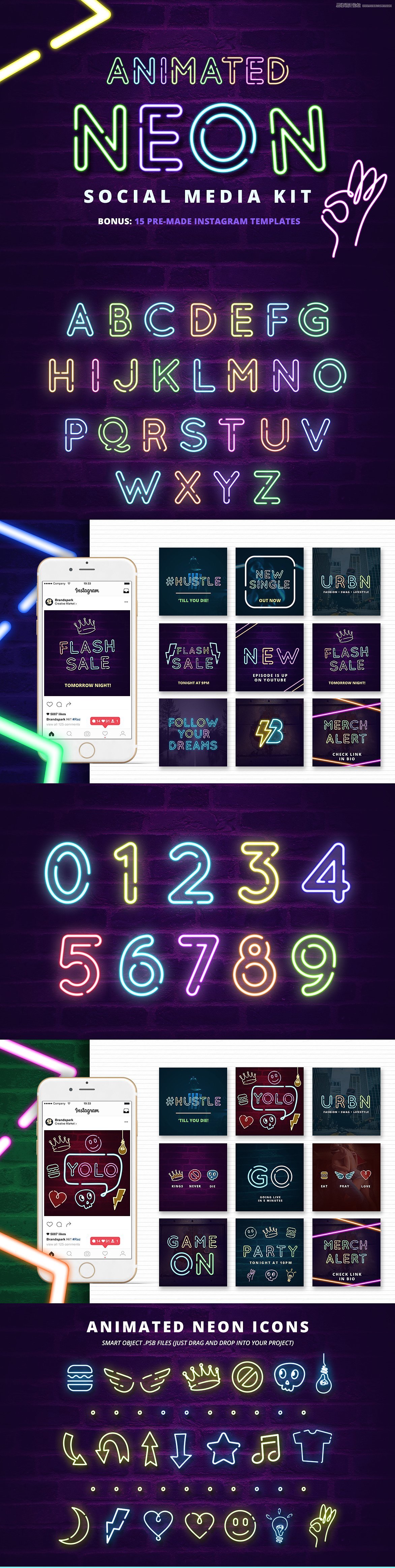 好看又免費的霓虹燈字體免費下載