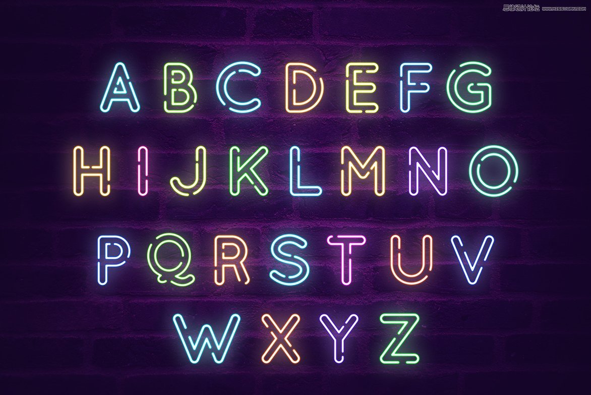 好看又免費的霓虹燈字體免費下載