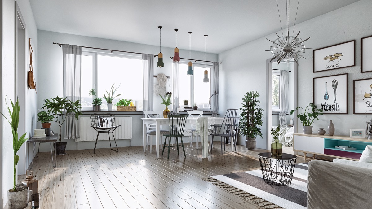 以白色為主色調的餐廳設計欣賞