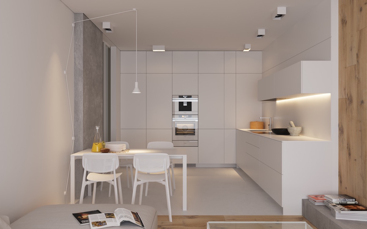 以白色為主色調的餐廳設計欣賞