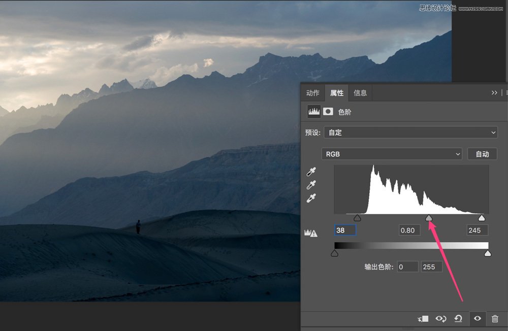 Photoshop詳細解析色階工具調色原理