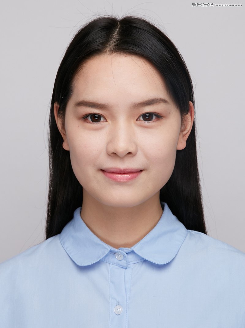 Photoshop給美女證件照美容柔膚教程