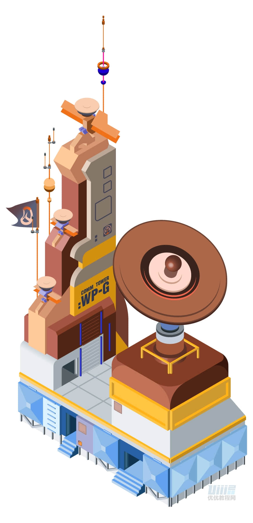 Illustrator繪制2.5D風格的游戲場景效果