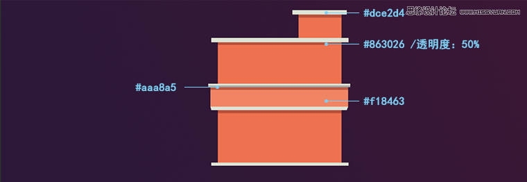 Photoshop設計扁平化風格的夜景房屋插畫