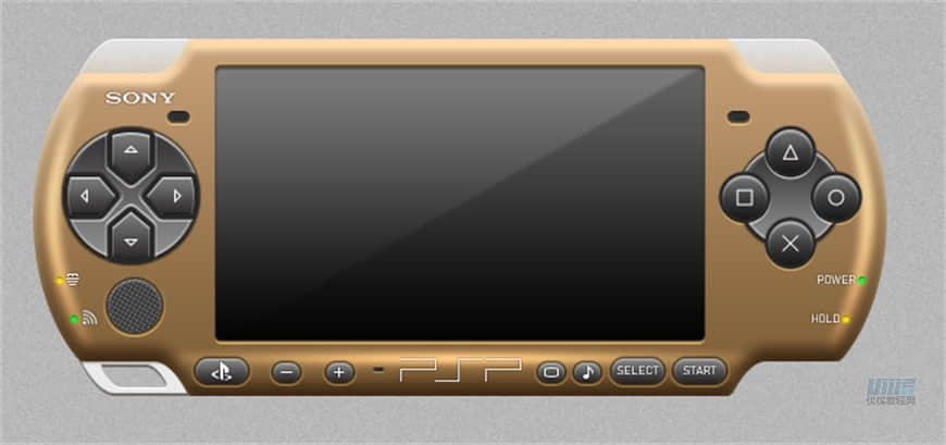 Photoshop繪制逼真的索尼PSP擬物圖標
