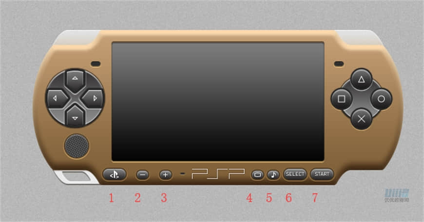 Photoshop繪制逼真的索尼PSP擬物圖標
