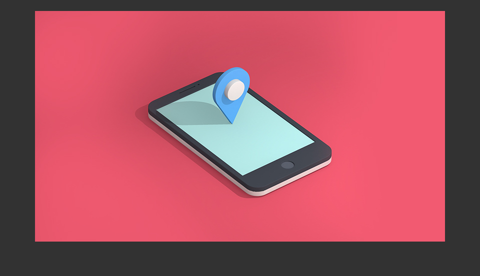 C4D制作矢量風(fēng)格的手機和定位器