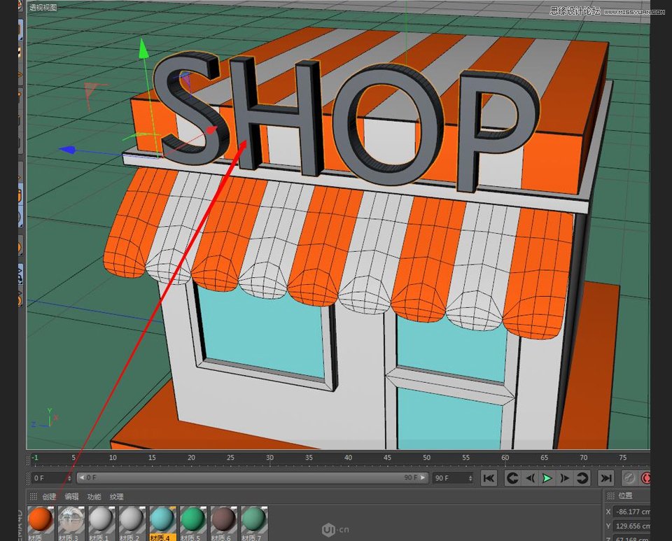 C4D������ͨ�L(f��ng)��ı����꽨ģ�̳�