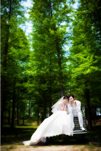 Photoshop調出婚紗外景春夏秋冬四季效果