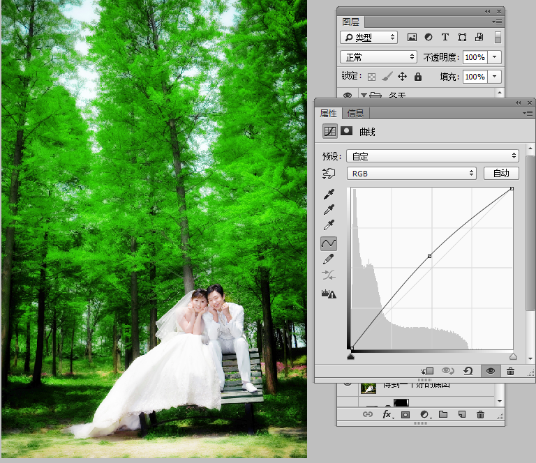 Photoshop調(diào)出婚紗外景春夏秋冬四季效果