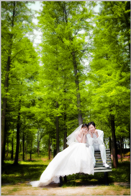 Photoshop調(diào)出婚紗外景春夏秋冬四季效果