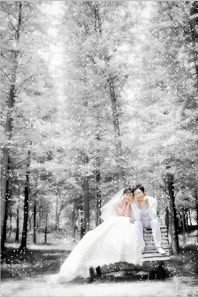 Photoshop調出婚紗外景春夏秋冬四季效果