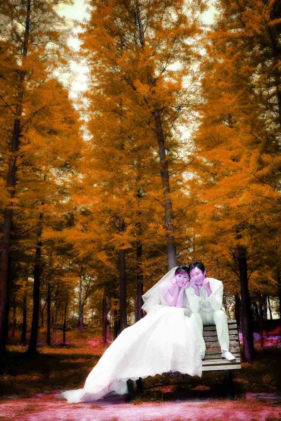 Photoshop調出婚紗外景春夏秋冬四季效果