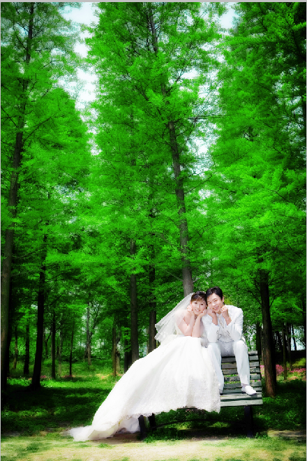 Photoshop調(diào)出婚紗外景春夏秋冬四季效果