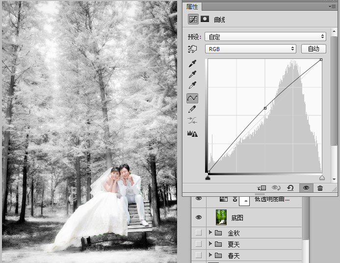 Photoshop調(diào)出婚紗外景春夏秋冬四季效果