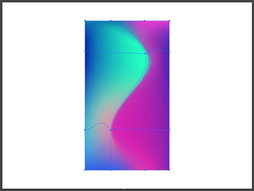 Illustrator網格工具制作不規則漸變色壁紙