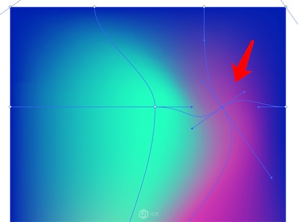 Illustrator網格工具制作不規則漸變色壁紙