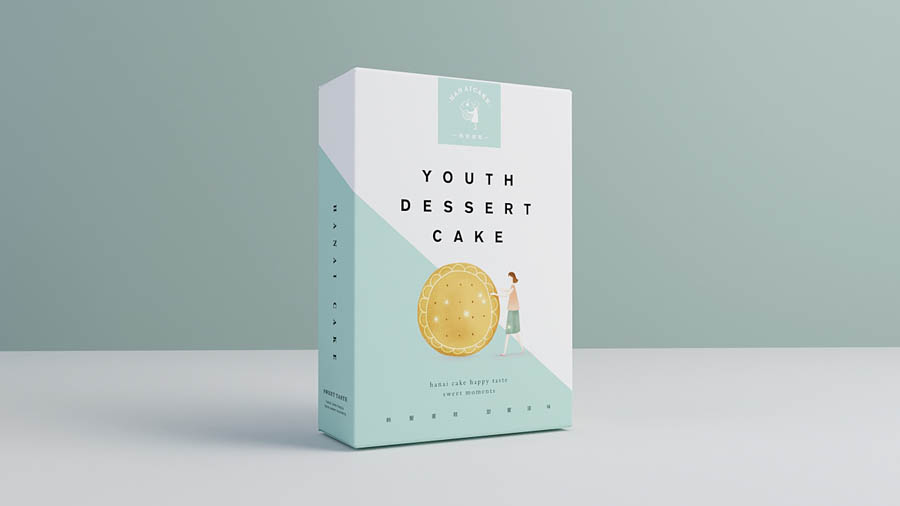 韓愛蛋糕簡約風格品牌設計欣賞