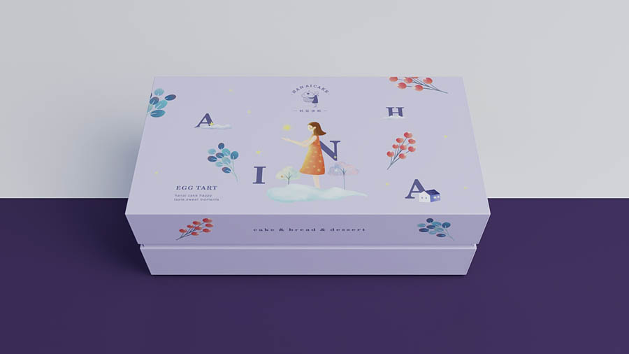 韓愛蛋糕簡約風格品牌設計欣賞