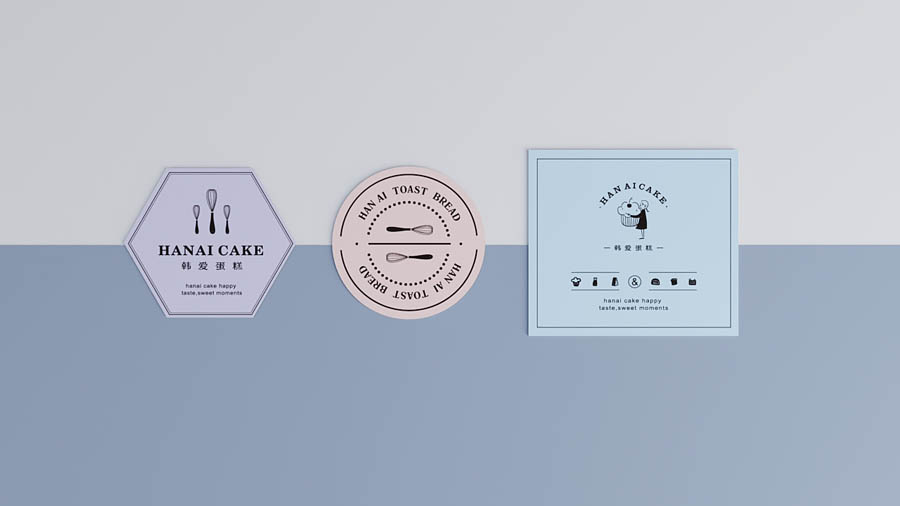 韓愛蛋糕簡約風格品牌設計欣賞
