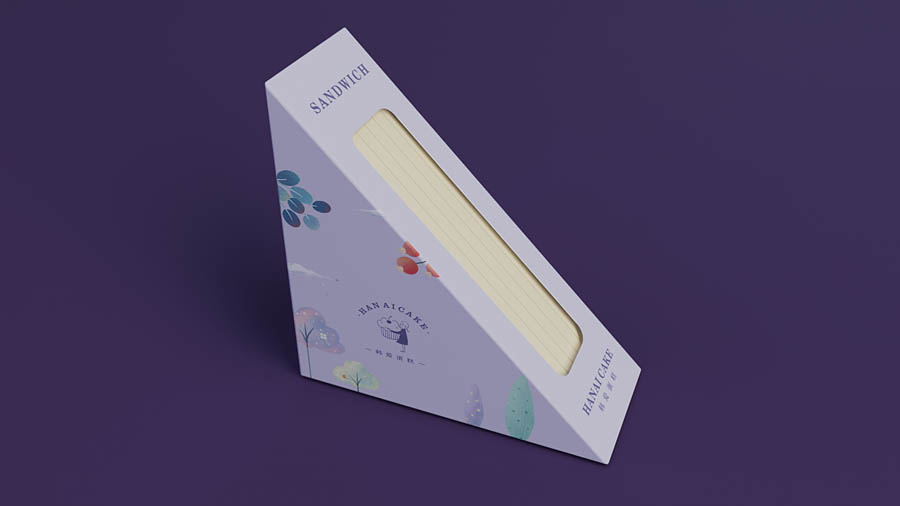 韓愛蛋糕簡約風格品牌設計欣賞