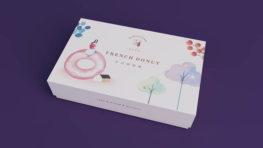 韓愛蛋糕簡約風格品牌設計欣賞