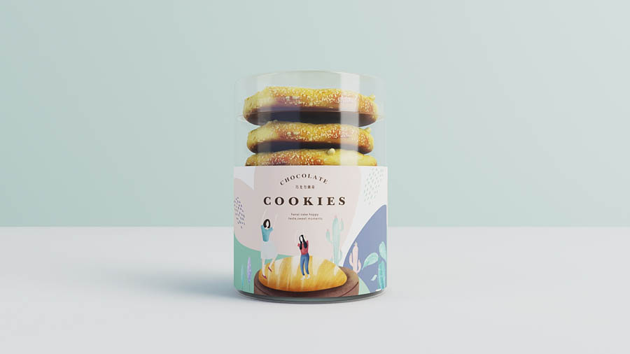 韓愛蛋糕簡約風格品牌設計欣賞