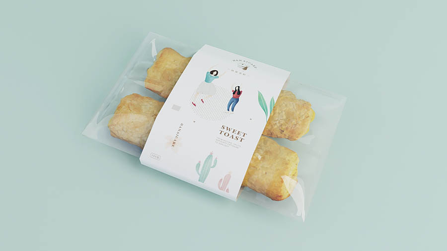 韓愛蛋糕簡約風格品牌設計欣賞