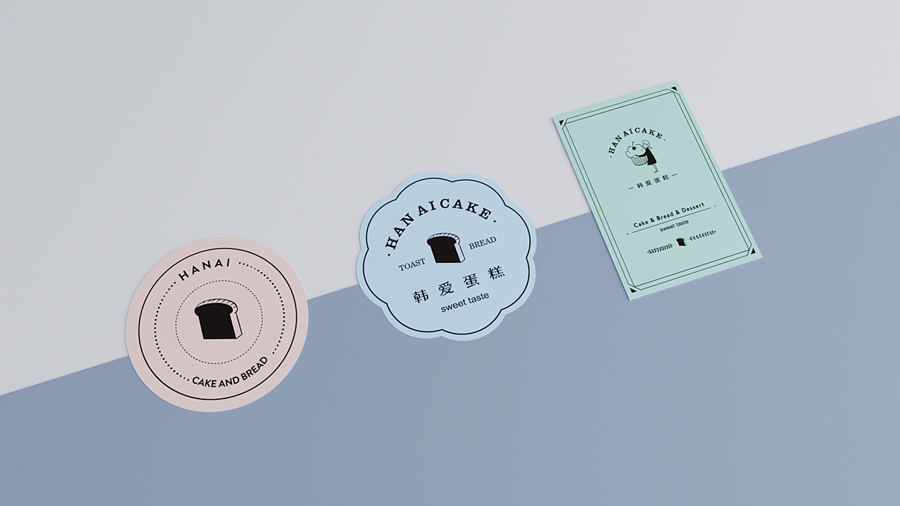 韓愛蛋糕簡約風格品牌設計欣賞