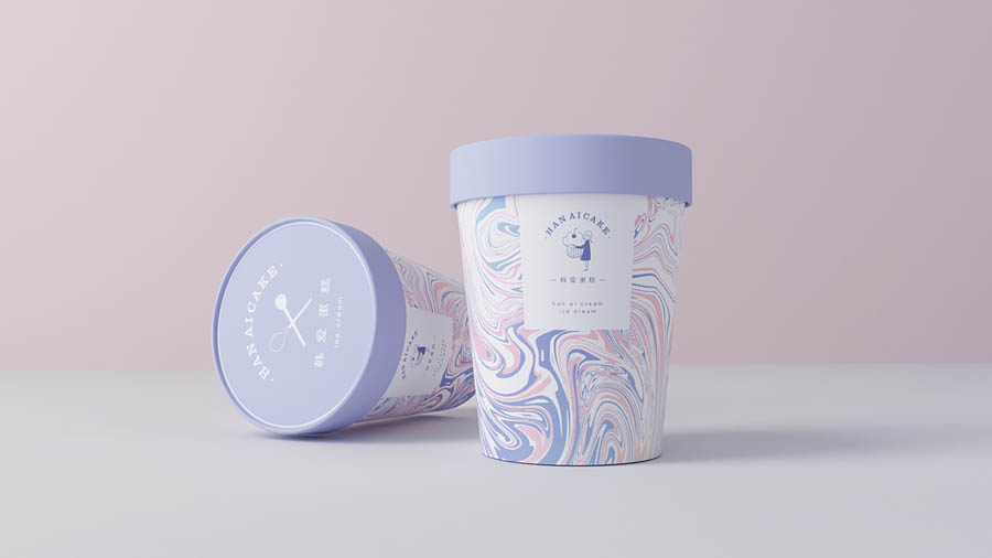 韓愛蛋糕簡約風格品牌設計欣賞