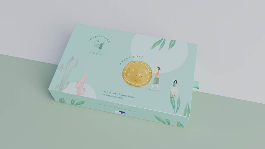 韓愛蛋糕簡約風格品牌設計欣賞