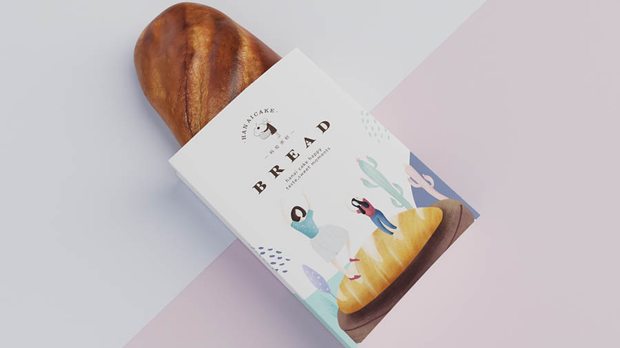 韓愛蛋糕簡約風格品牌設計欣賞