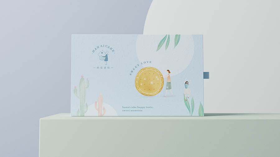 韓愛蛋糕簡約風格品牌設計欣賞