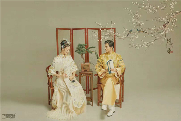中國風古典風格的婚紗人像后期作品