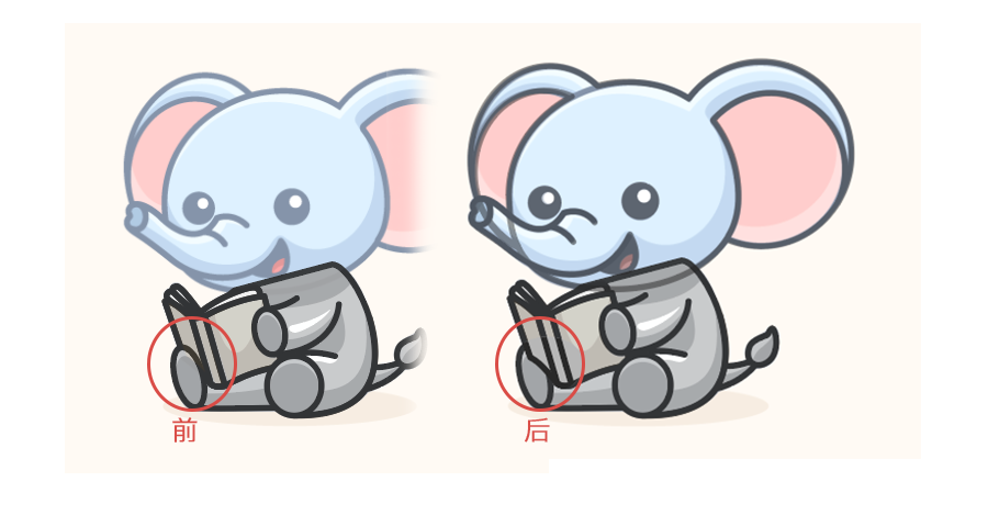 卡通繪畫:PS和AI繪制卡通風格的小象