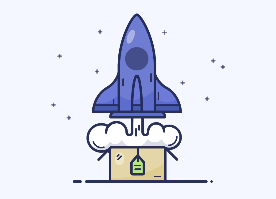 火箭繪畫:PS繪制簡筆畫風格的火箭圖標