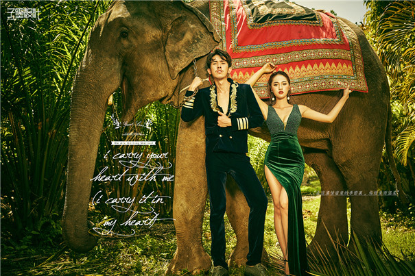 夏日風情:外景婚紗樣片修圖作品