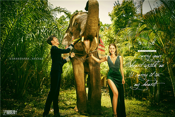 夏日風情:外景婚紗樣片修圖作品