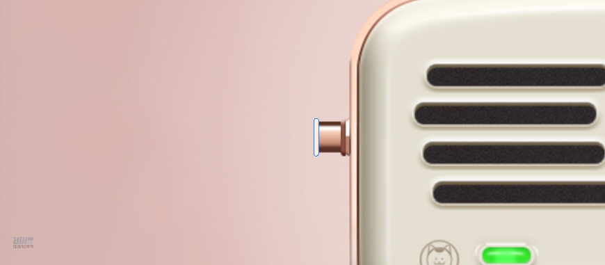 復古收音機:PS繪制立體風格的收音機