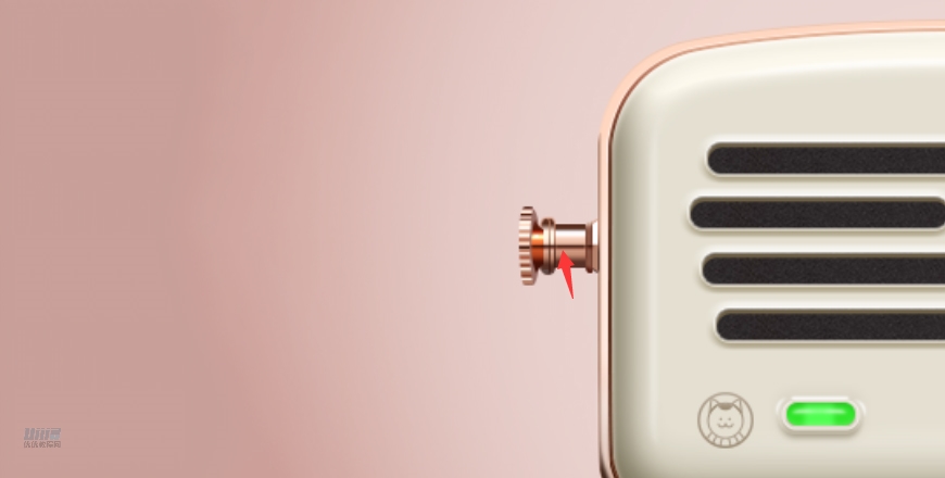 復古收音機:PS繪制立體風格的收音機