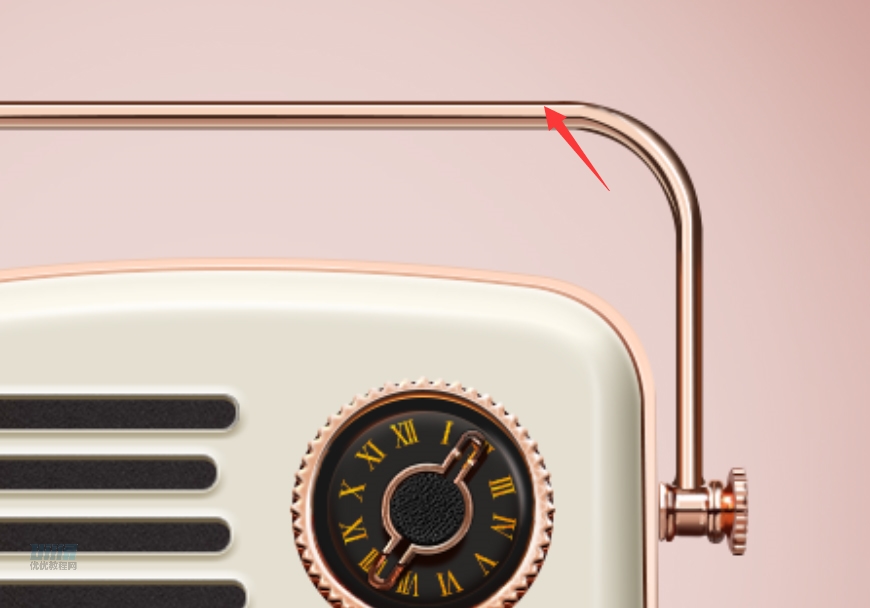 復古收音機:PS繪制立體風格的收音機