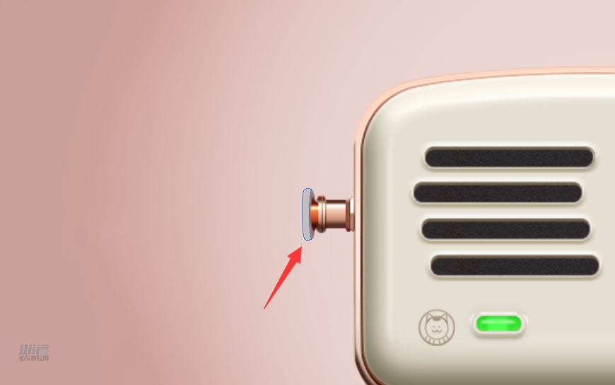 復古收音機:PS繪制立體風格的收音機