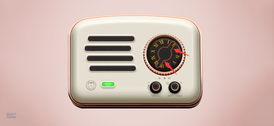 復(fù)古收音機:PS繪制立體風(fēng)格的收音機