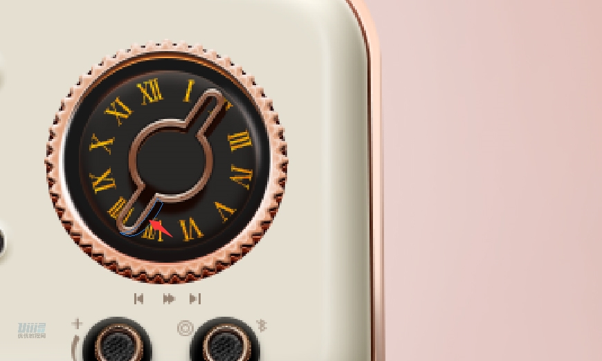 復古收音機:PS繪制立體風格的收音機