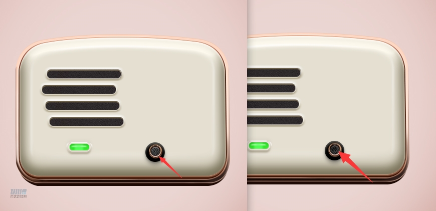 復(fù)古收音機:PS繪制立體風(fēng)格的收音機