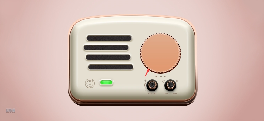 復(fù)古收音機(jī):PS繪制立體風(fēng)格的收音機(jī)