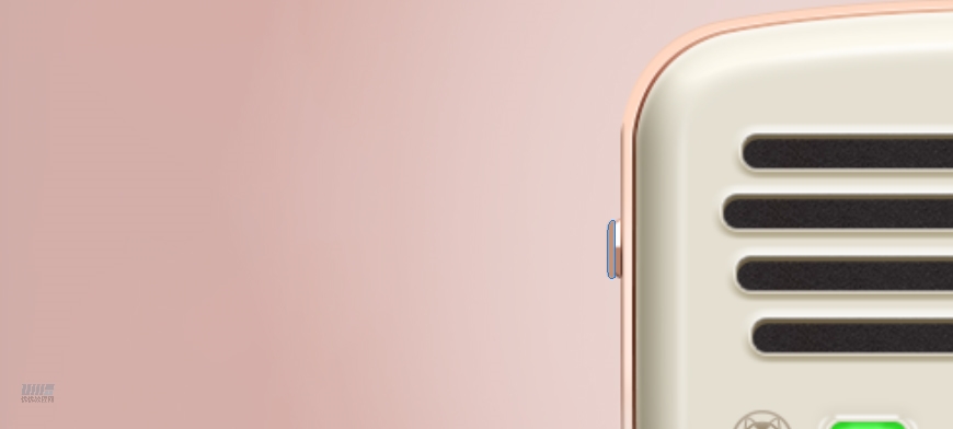 復古收音機:PS繪制立體風格的收音機