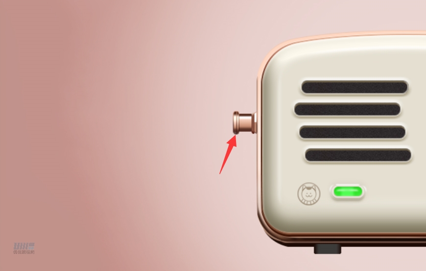 復古收音機:PS繪制立體風格的收音機