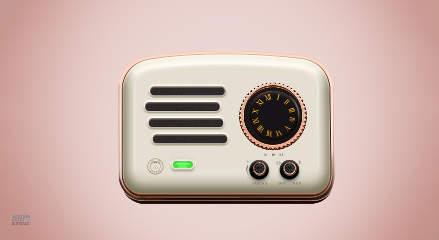 復(fù)古收音機:PS繪制立體風(fēng)格的收音機